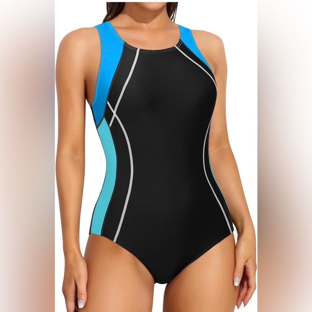 ATTRACO One Piece Swimsuit Athletic Bathing Suits Training Sport Swimwear